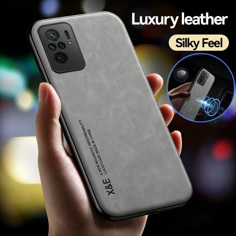 For Xiaomi Poco M5S Case Soft Leather Protect Funda For Poko Pocco Poxo Little M5S M 5S 5 S PocoM5S 4G Car Magnetic Holder Cover