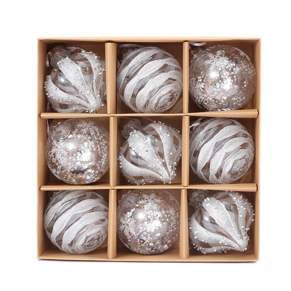 9Pcs/Set Suspensable Christmas Tree Balls Baubles Multicolor Xmas Tree Decoration  Party