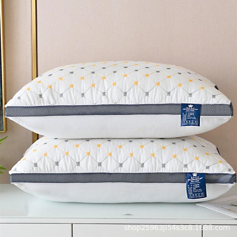 Трехмерная стеганая вышивка, компрессионная подушка, высокоэластичная, пушистая, мягкая, для взрослых, средняя и высокая подушка