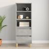 821240 vidaXL Highboard Concrete Grey 40x36x110 Cm Engineered Wood