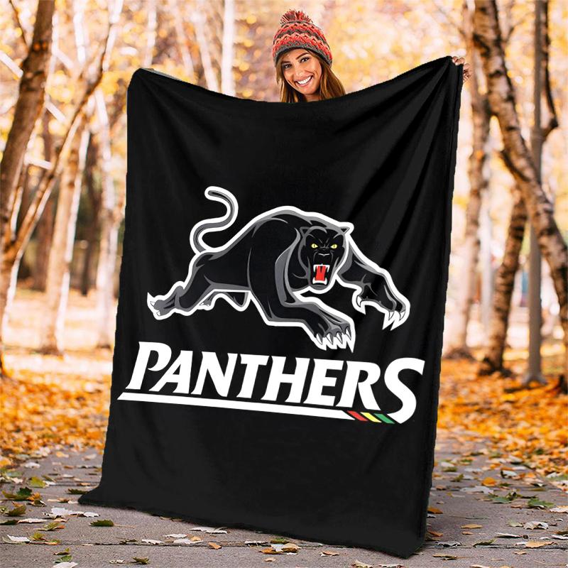 panthers Flannel Blanket Soft All-Season Throw, Design for Camping, Car Travel, Hiking Sofa, Bed, Office Perfect Gift for Parties