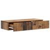 Wall Mounted Side Table Rustic Wood Look 87.5 x 34.5 x 17 cm