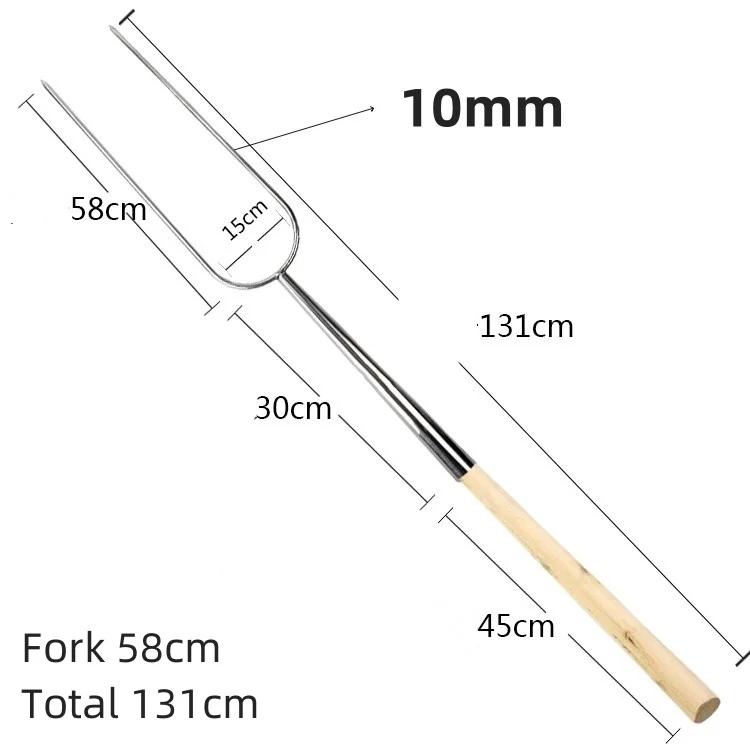 Big meat fork Extendable Roasting Sticks Stainless Steel BBQ Smores Skewers duck BBQ meat fork long large big roast chicken fork