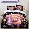 3PC Custom Name Pink Cow Heart Glasses Bedding Set Duvet Cover Closure Includes 1 Duvet Cover & 2 Pillowcases for Bedroom