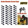 Motorbike Rubber Brake Grease Bleed Caps Black Nipple Brake Screw Caps Brake Caliper Cover Motorcycle Valve Rubber Cap
