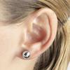 Boucles d’oreilles - LUXENTER - Gnis - Finition argentée - Pierres multicolores - 8 mm