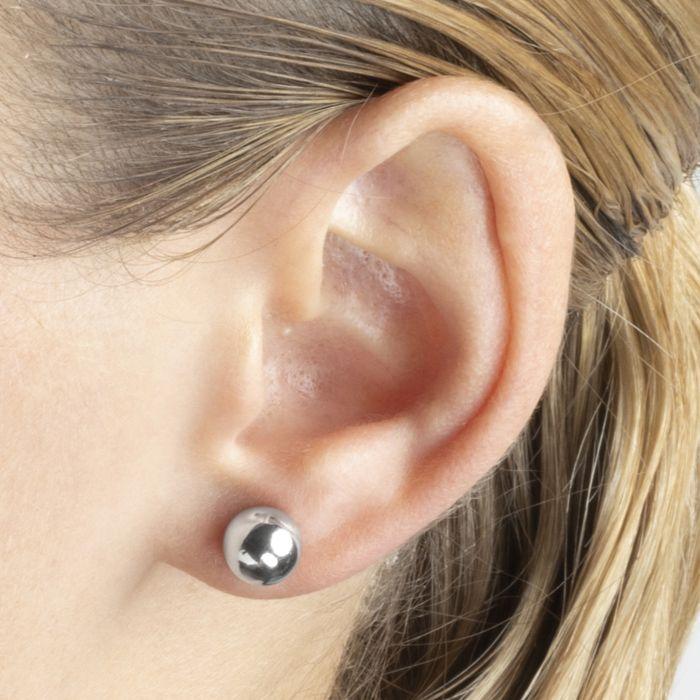 Boucles d’oreilles - LUXENTER - Gnis - Finition argentée - Pierres multicolores - 8 mm