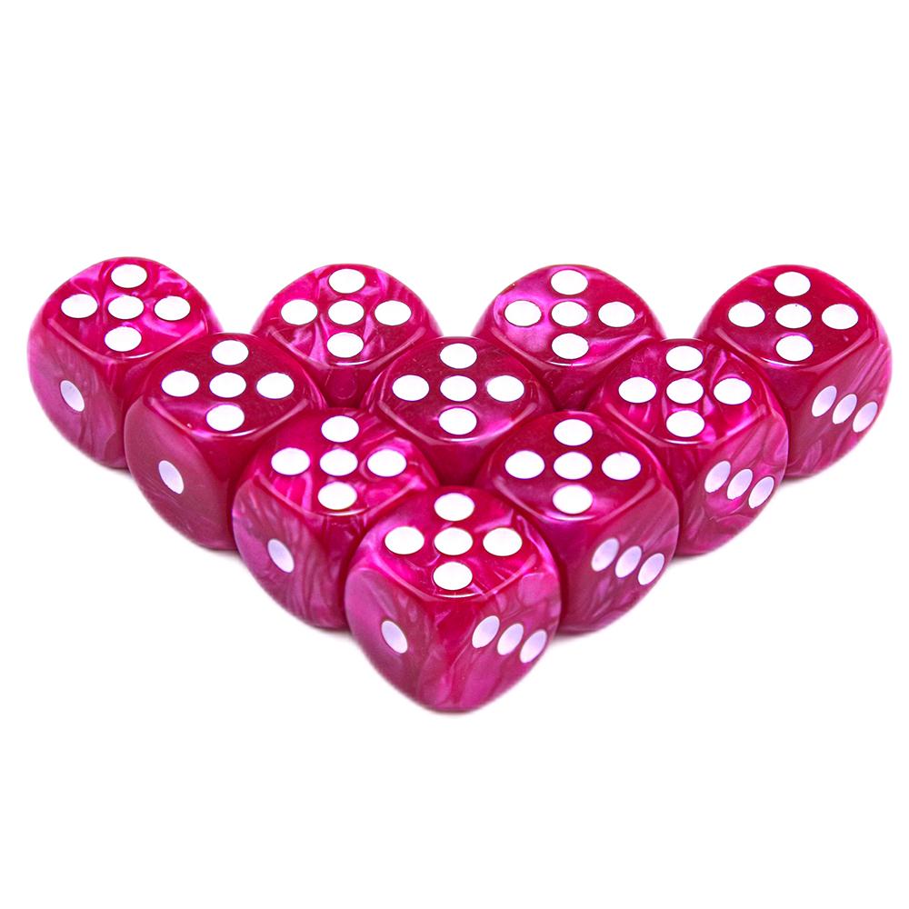 10Pcs Dice D6 16mm Gambling Dice Marble Effect Dots Dice Game Accessories Toy and Gift