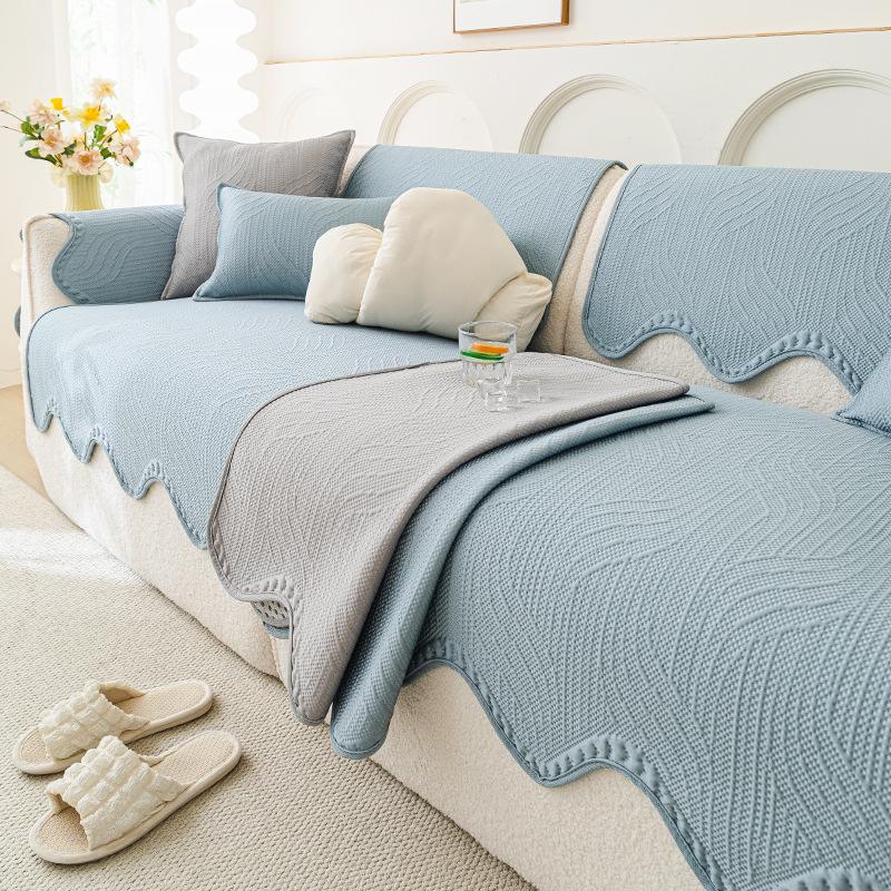 Summer Cool Doudou Special-Shaped Sofa Cushion  New Non-Slip Light Luxury High-End Ice Silk Leather Sofa Seat Cushion Summer