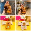 Брелок для ключей Capybara Cross Dressing, плюшевая подвеска в виде животного в виде мультяшной куклы, брелок для сумки, подвеска