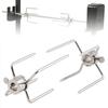 1set Stainless Steel Rotisserie Meat Forks Clamp Grill Meatpicks Barbecue Skewer With Locking Screw Quick Adjustments BBQ Tools