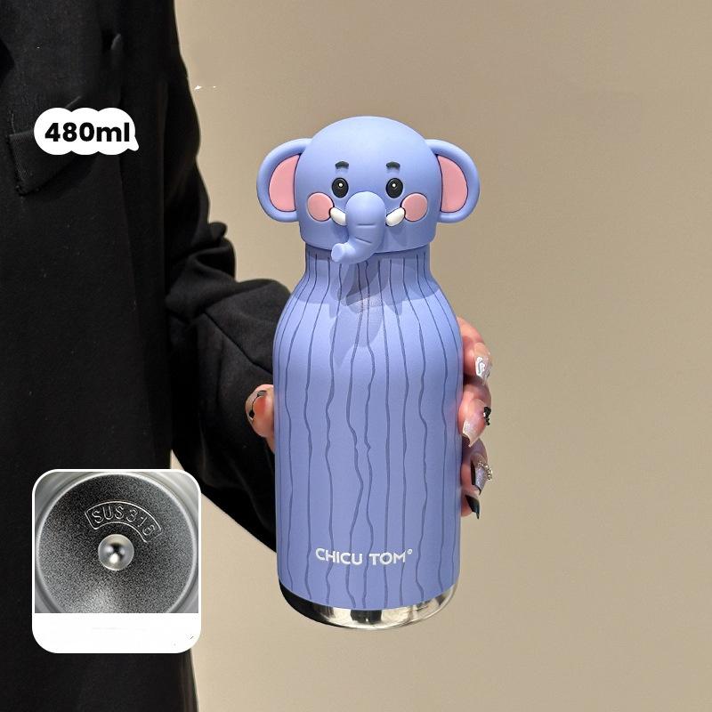 3D Animal Head Thermos 480ml