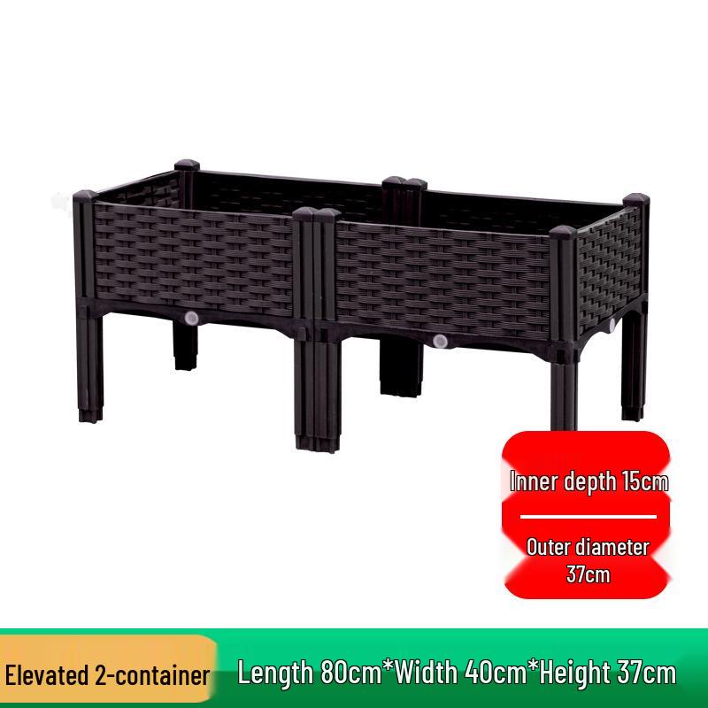 Extra-Large Thickened Plastic Balcony Planter Box - Outdoor Gardening Pot