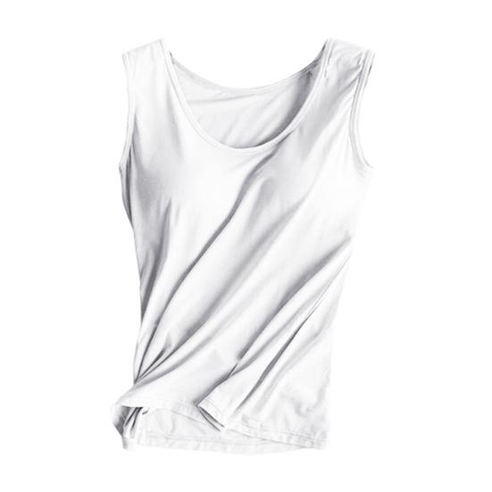 Женский жилет с цветными свободными подушечками для бюстгальтера без рукавов, со встроенным вырезом, однотонный, эластичный, спортивный