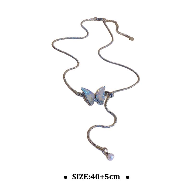 Винтажное ожерелье с кисточками в виде бабочки для женщин и девочек, изысканное роскошное ожерелье, темпераментная цепочка на ключицу, свадебные аксессуары