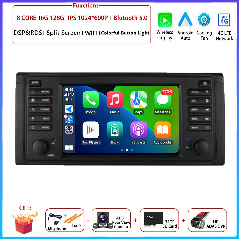 7" 4G для BMW X5 E53 E39 Car Carplay Auto Android OS Радио Навигация GPS Мультимедиа Видео Плеер BT 5.0 WIFI DSP