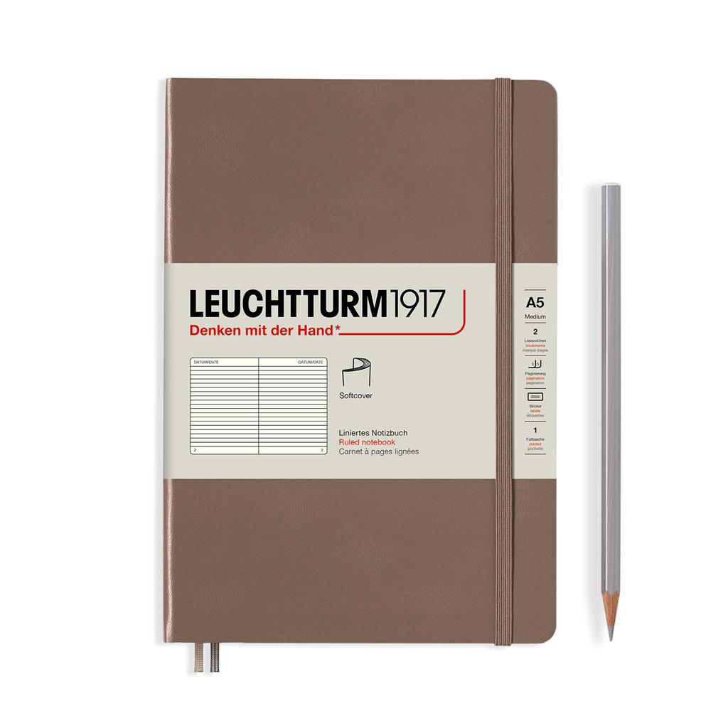 LEUCHTTURM1917 Horizontal Soft Warm Officially Imported Notebook, A5, Ruled, Cover, Earth, 363412,