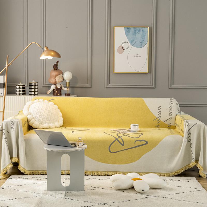 Универсальное покрывало на диван «Четыре сезона» из шенилла с жаккардовым узором, современное простое покрывало на весь диван