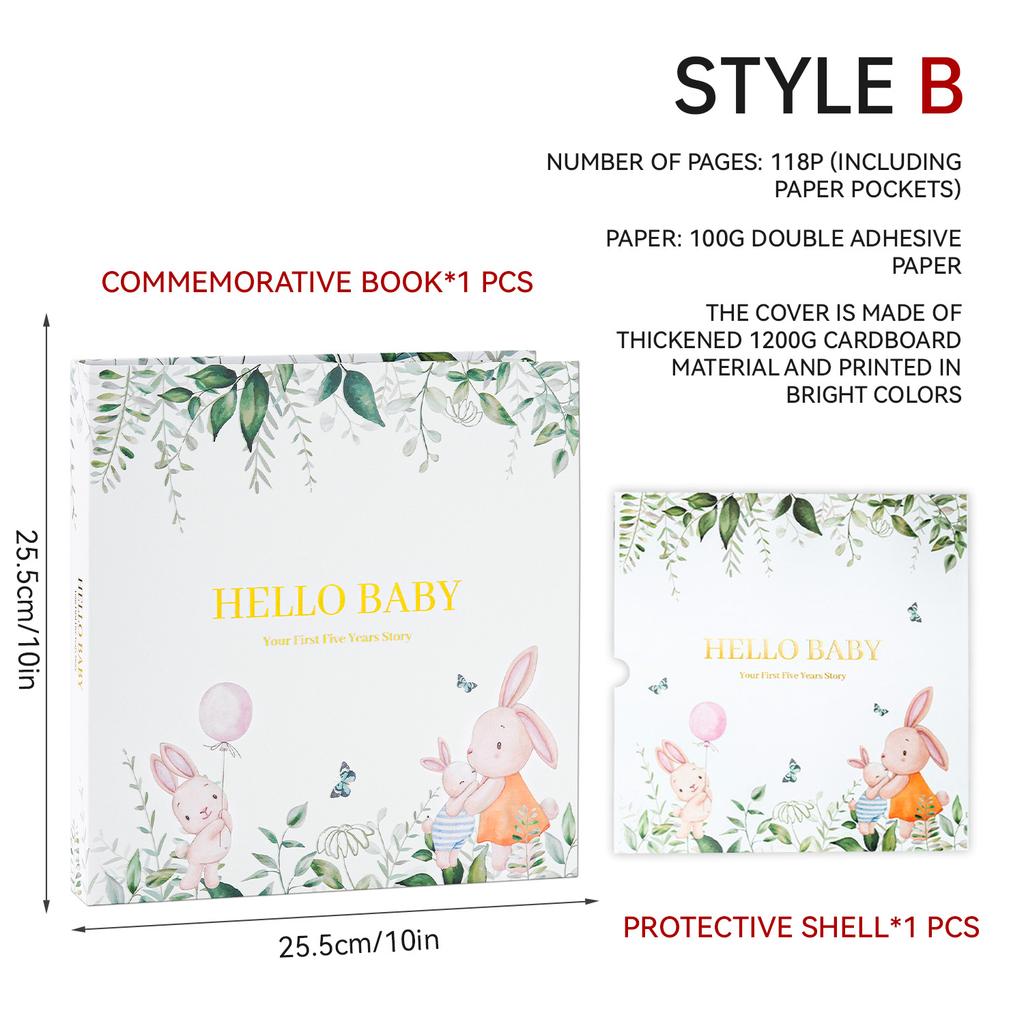 Детская книга памяти о беременности Сделай сам Семейная книга записей о росте детей Фотоальбом Первый год Альбом для скрапбукинга Книга памяти для новоиспеченных родителей