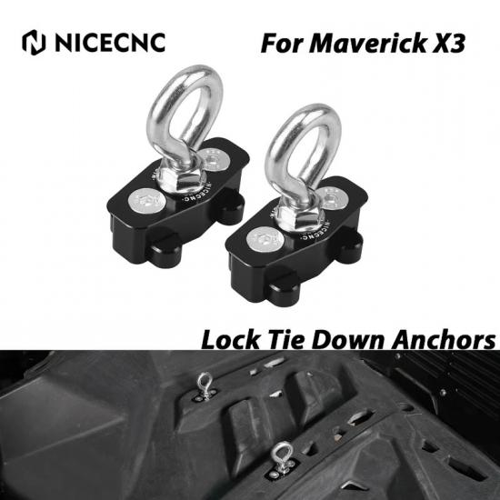 For Can Am x3 Lock Tie Down Anchors Aluminum For Can-Am Maverick x3 4x4 Turbo DPS 2017-2020 XMR 2018-2021 UTV Accessories