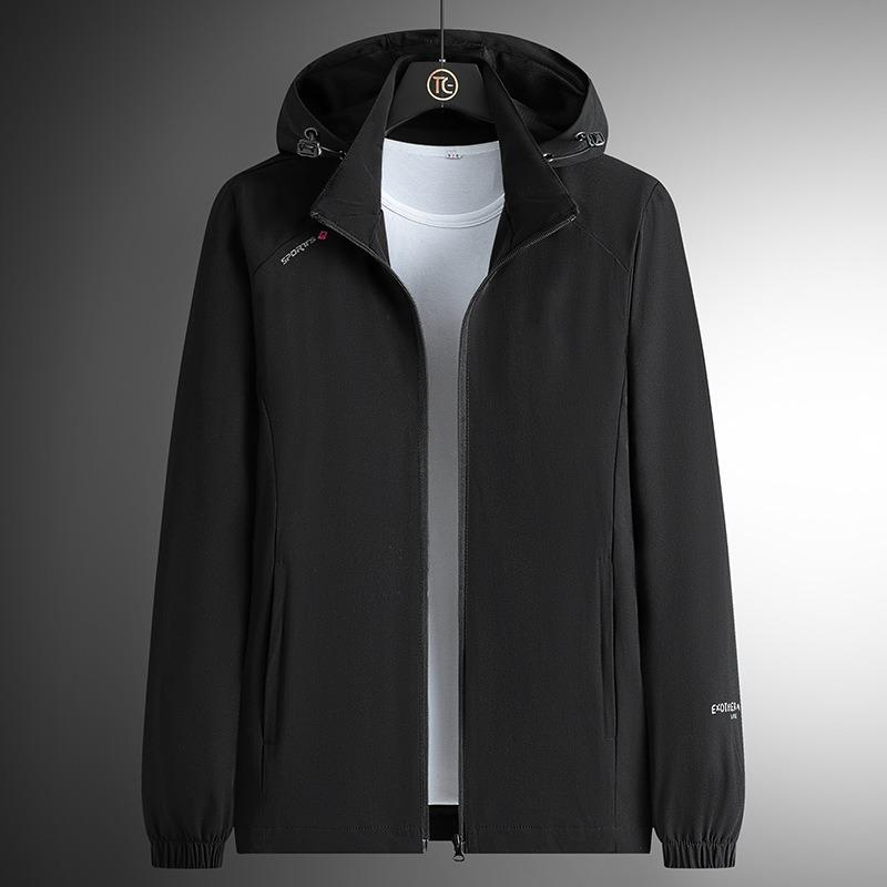 Пальто-тренчкот Soft Shell для активного отдыха, мужская тонкая куртка большого размера на весну и осень, куртка с капюшоном, ветрозащитная спортивная куртка