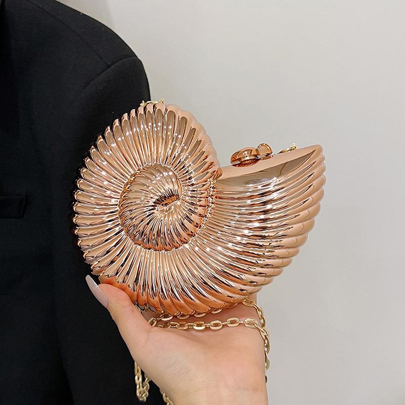 2024 летняя новая сумка для званого ужина знаменитости модная универсальная сумка через плечо с рисунком улитки персонализированная сумка-мессенджер