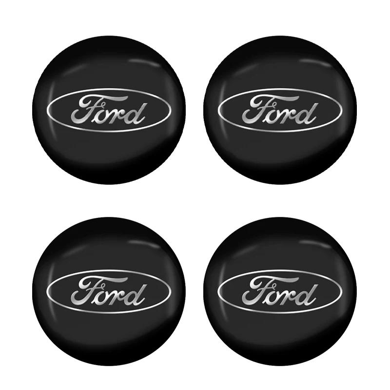 New 2026 Car Sticker 4Pcs Car Wheel Hub Cap Metal Emblem Stickers For Ford Focus 2 MK2 3 4 MK3 4 ST Mondeo Festiva Fusion Suit F