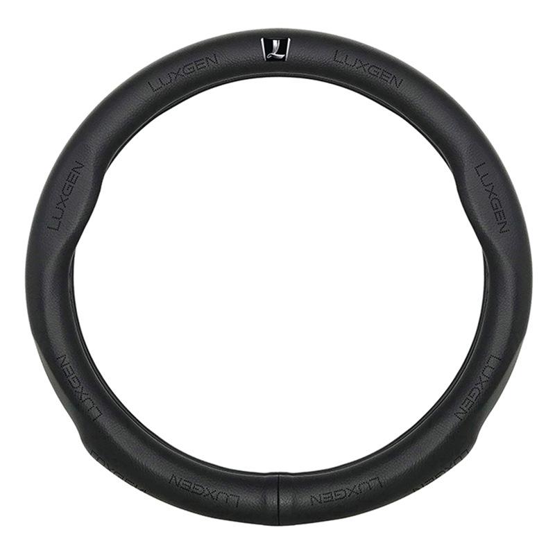 Genuine Leather Steering Wheel Cover for Luxgen Big 7, U6, U6 Sedan, S5, and Sharp 3 MPV