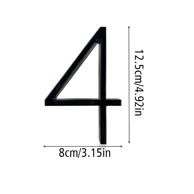 3D-цифра на дверной табличке, чугунный номер дома, ферросплавные черные цифры