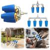 1/4 Inch Quick Connector Turbo Nozzle 360-Degree Rotation Triple Turbine Nozzle  Lawn