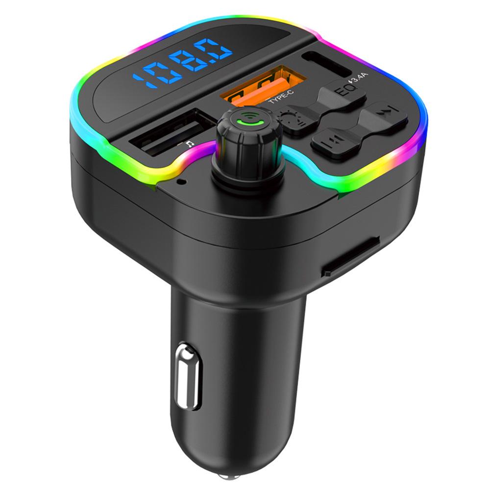 Автомобильный MP3-плеер с Bluetooth, функцией громкой связи, воспроизведением через USB, FM-передатчиком и разноцветной подсветкой