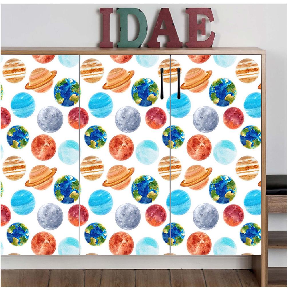 Съемные самоклеящиеся обои для гостиной и спальни (45 см * 300 см Терраццо с акварельными цветами