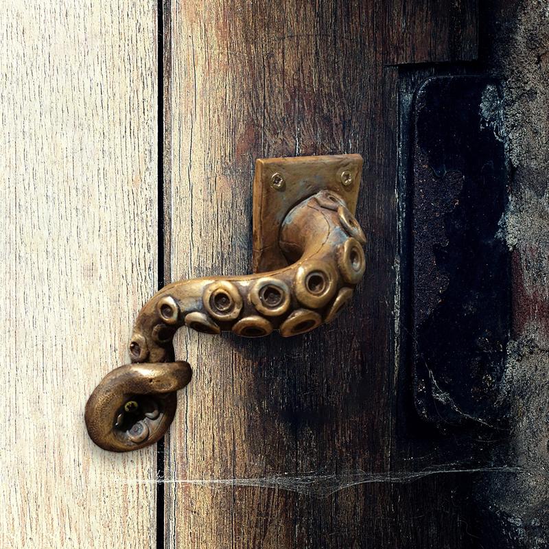 Винтажная дверная ручка в виде осьминога, ручка для шкафа, антикварная смола, уличный крючок, бытовая ручка для ящика, мебельная ручка, ручки, планка, фурнитура