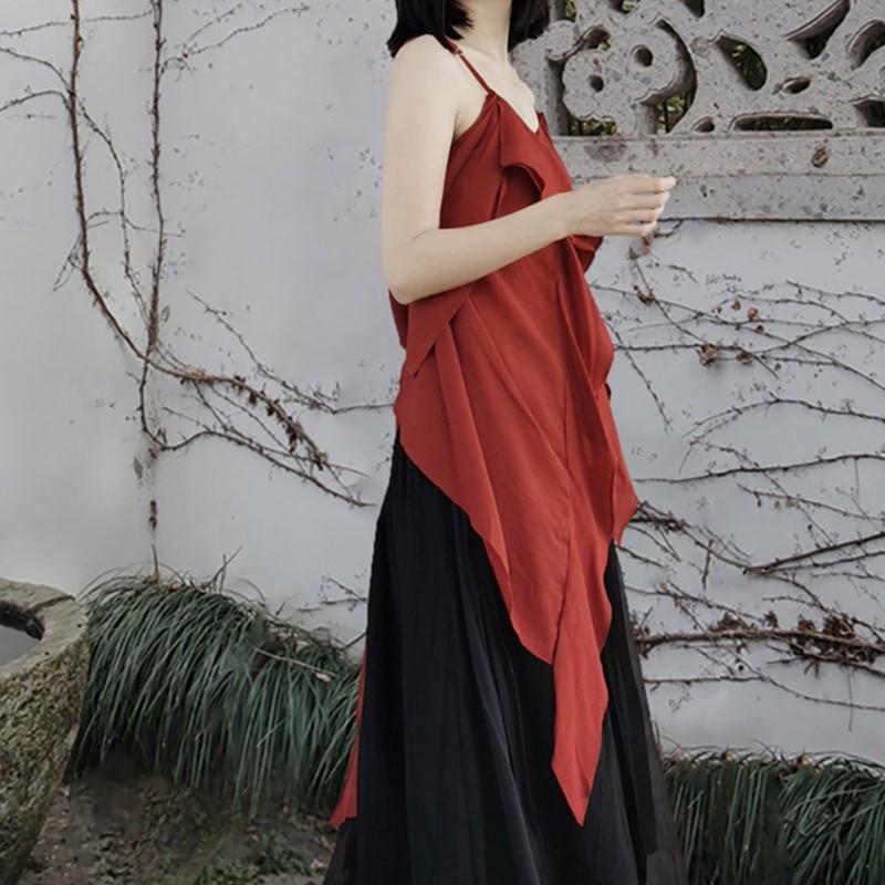 Johnature Woman Autumn Chinese Style Casual High Street Retro Tops Personality Solid Color Loose Vintage Top