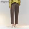 Sweet Basil Women's Tapered Cropped Casual Pants