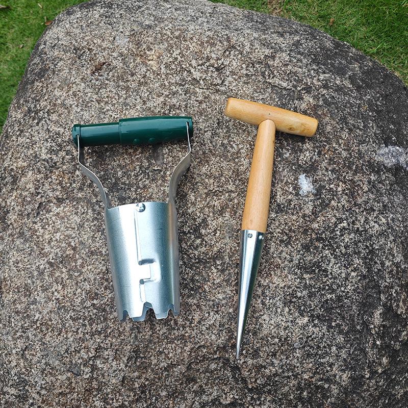 1PCS Stainless Steel Transplanter Transplanting Tool - Cylinder Design for Farm Garden Vegetable Patch Digging