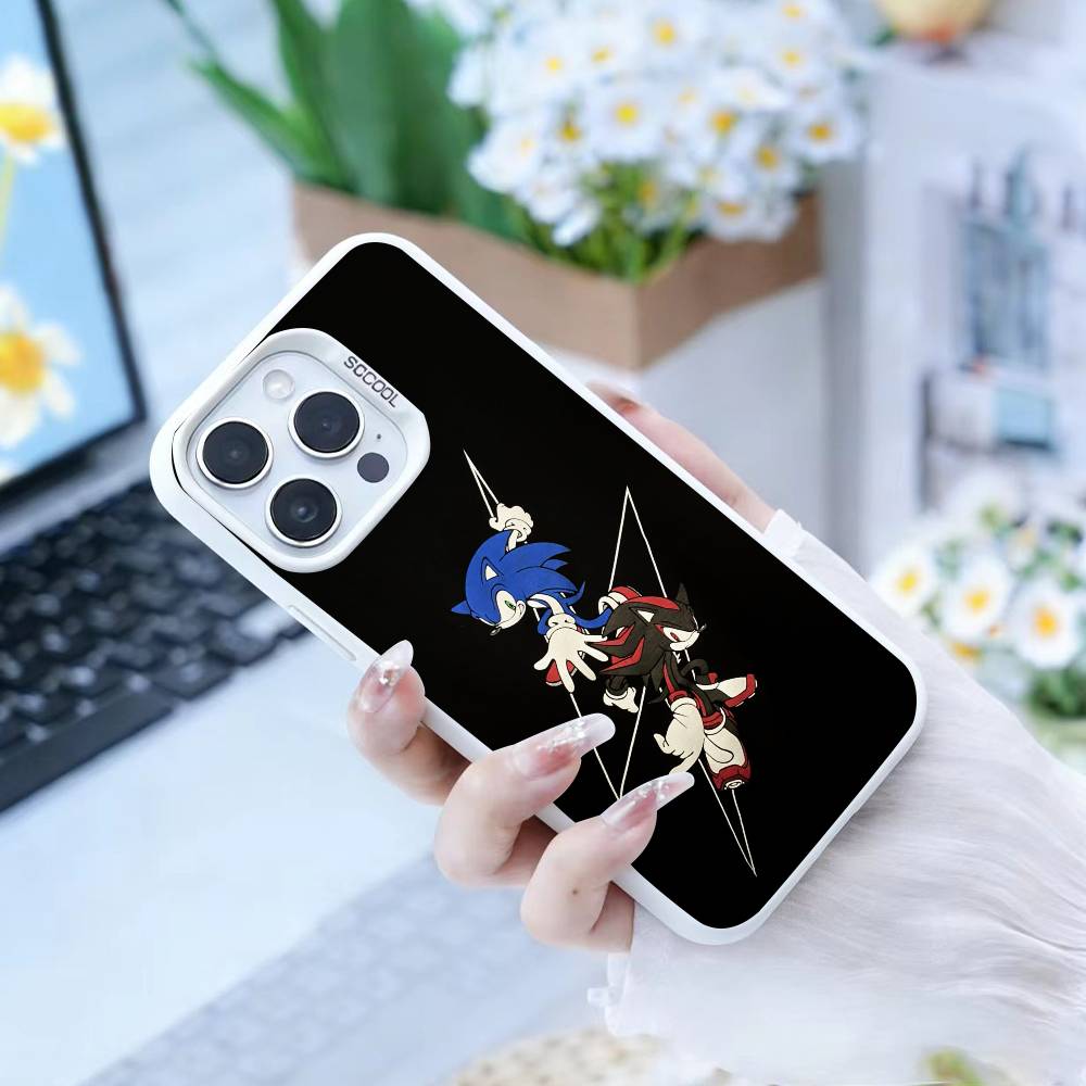 Hedgehog Knuckles Phone Case For IPhone 16 17 15 14 12 13 Pro Max Black Color Shockproof Cover