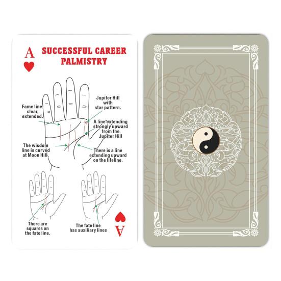 Хиромантия Гадание Игральные карты Тема пальмологии Колода для гадания по руке Гадание по руке Карты Таро