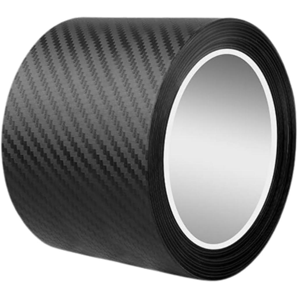Alpha Depot Black Matte Anti Scratch Door Edge Molding Carbon Style Car Protection Film (7cm Wide, 5m) Length