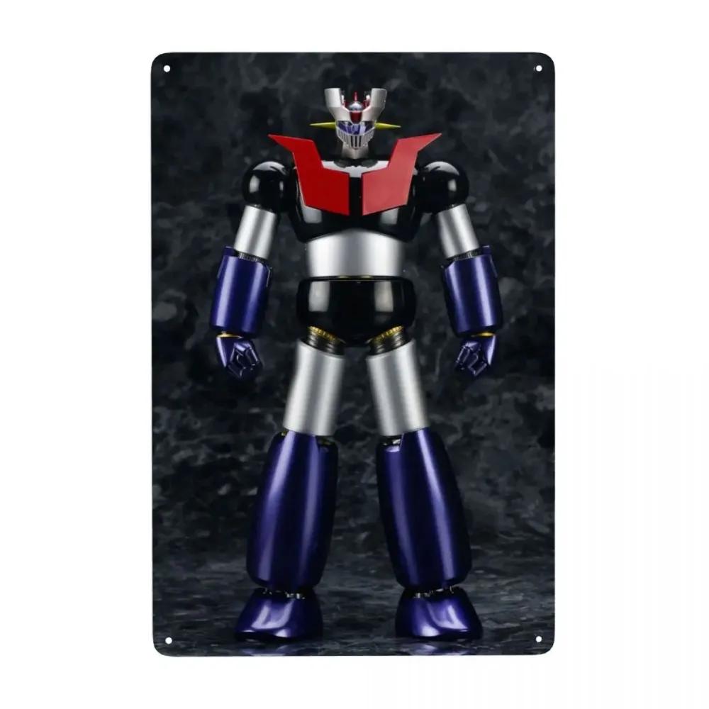 Vintage Goldorak Grendizer Metal Tin Sign Custom Anime UFO Robot Wall Art Decor for Pub Cafe Yard Rectangle Plaque