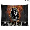 Custom Name Collingwood Football Club Printed Tapestry – Wall Hanging for Bedrooms, Dorms, and Home Decor