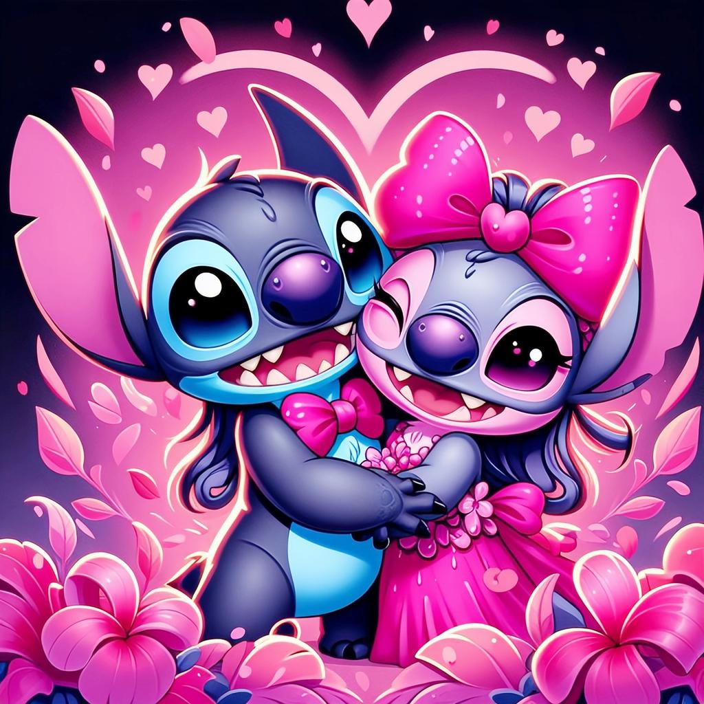 Алмазная вышивка Стич Ангел Вышивка Мультяшная Мозаичная Картина Стразы 5D Сделай Сам Новинка Декор для Дома