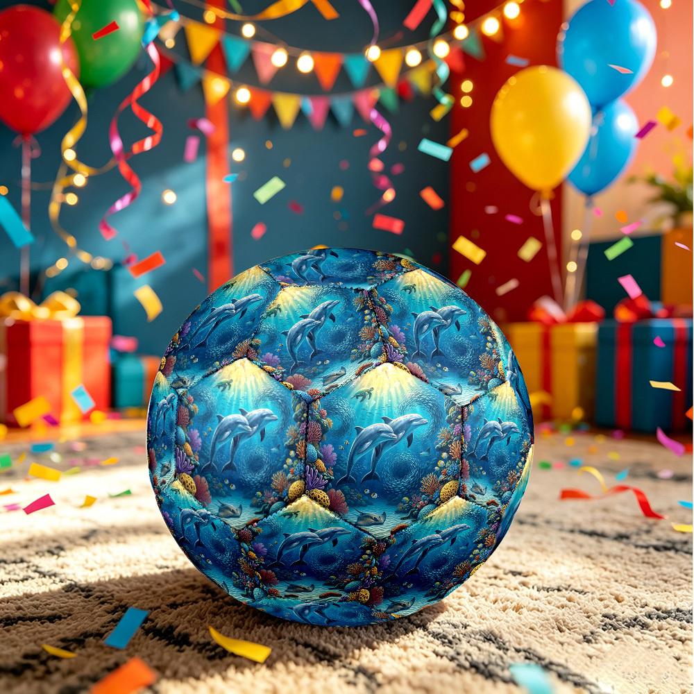 1pc Underwater Paradise Theme Soccer Ball Football, Size 5, Lightweight PVC, Outdoor Training Soccer Ball,Sports Gift t61481