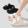 Fashion Summer 2024 Thick Bottom Eva Slides Women New Double Strap Cloud Slippers Woman Comfortable Non Slip Platform Beach Flip Flops