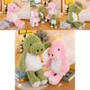 Adorable Couple Dinosaur Plush Toy Soft Stuffed Animal Pillow Cute Companion Doll