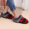 Thicken Plush Wrap Toe Women's Warm Slippers Winter Home Casual Soft Sole Fuzzy Slides Indoor House Non Slip Cotton Slippers