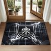Burnley Football Design Crystal Velvet Rug Soft Decorative Mat for Bedroom Entrance