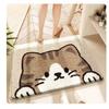 New Cartoon Cute Animal Imitation Cashmere Floor Mat Bathroom Absorbent Floor Mat Bedroom Thickened Carpet