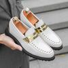 White Luxury Man Dress Shoes Size 38-46 Glitter Leather Casual Shoes Men Low-heel Wedding Shoes for Men Zapatos De Vestir Hombre