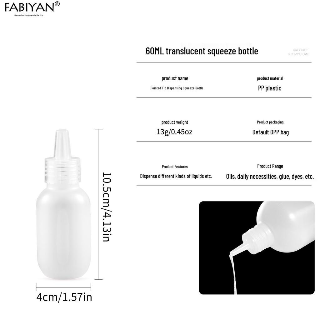 Многоразовая пластиковая туба с дозатором для лосьона, средства для умывания, крема, средства для снятия лака - Острый наконечник, Удобно для путешествий, В наличии